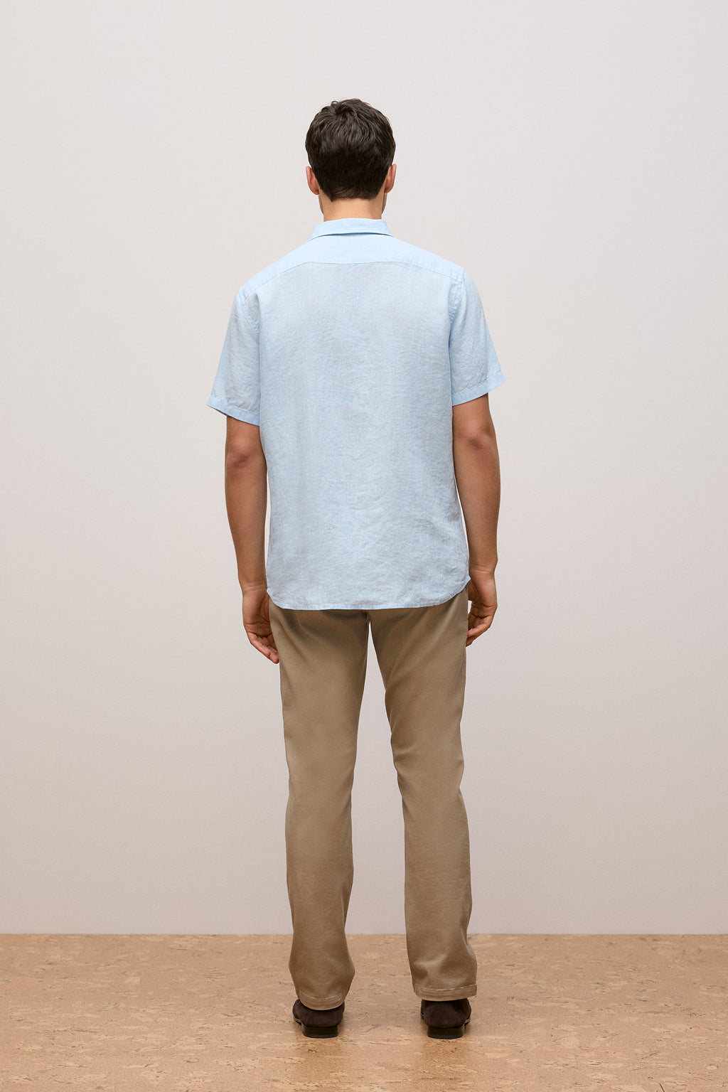 Regular Fit Delave Linen Short Sleeve Shirt