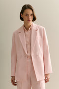 Crepe Double Breasted Blazer