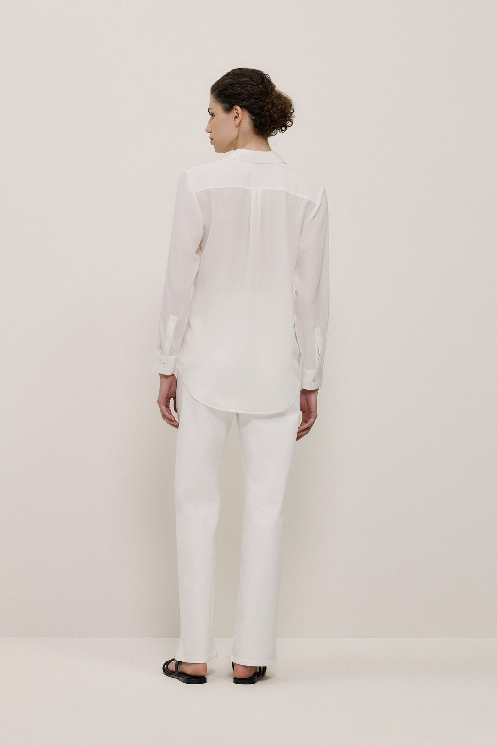 Silk Concealed Placket Shirt