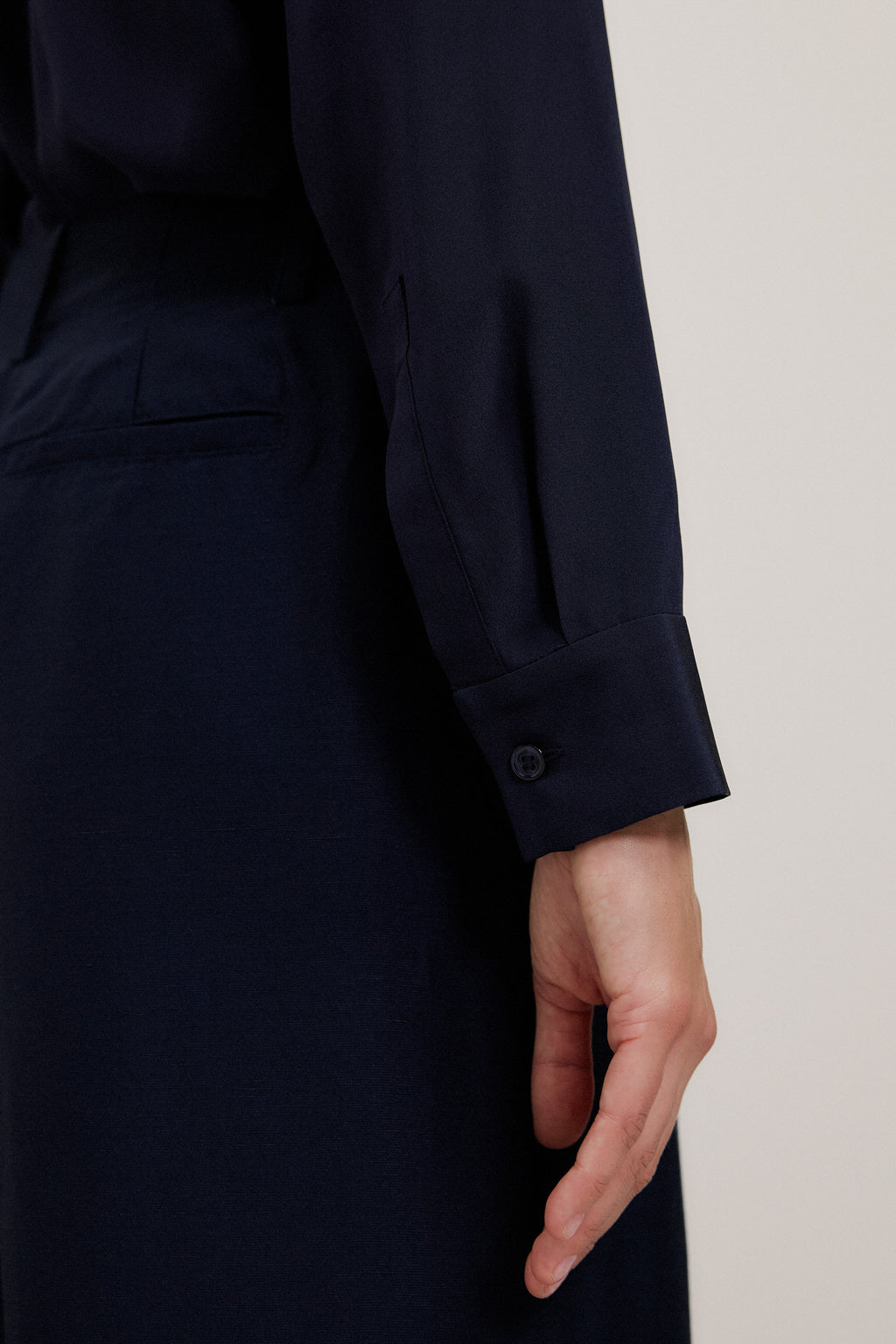 Silk Concealed Placket Shirt