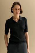 Mercerised Lace Knit Polo