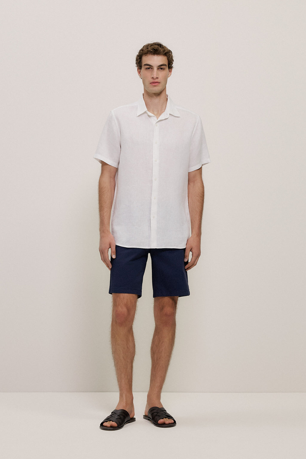 Regular Fit Linen Short Sleeve Shirt