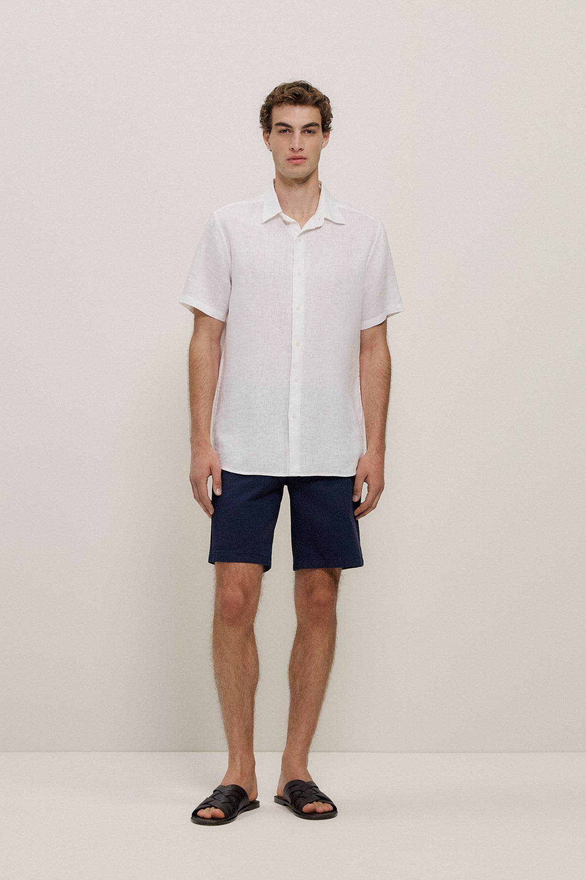 Regular Fit Linen Short Sleeve Shirt