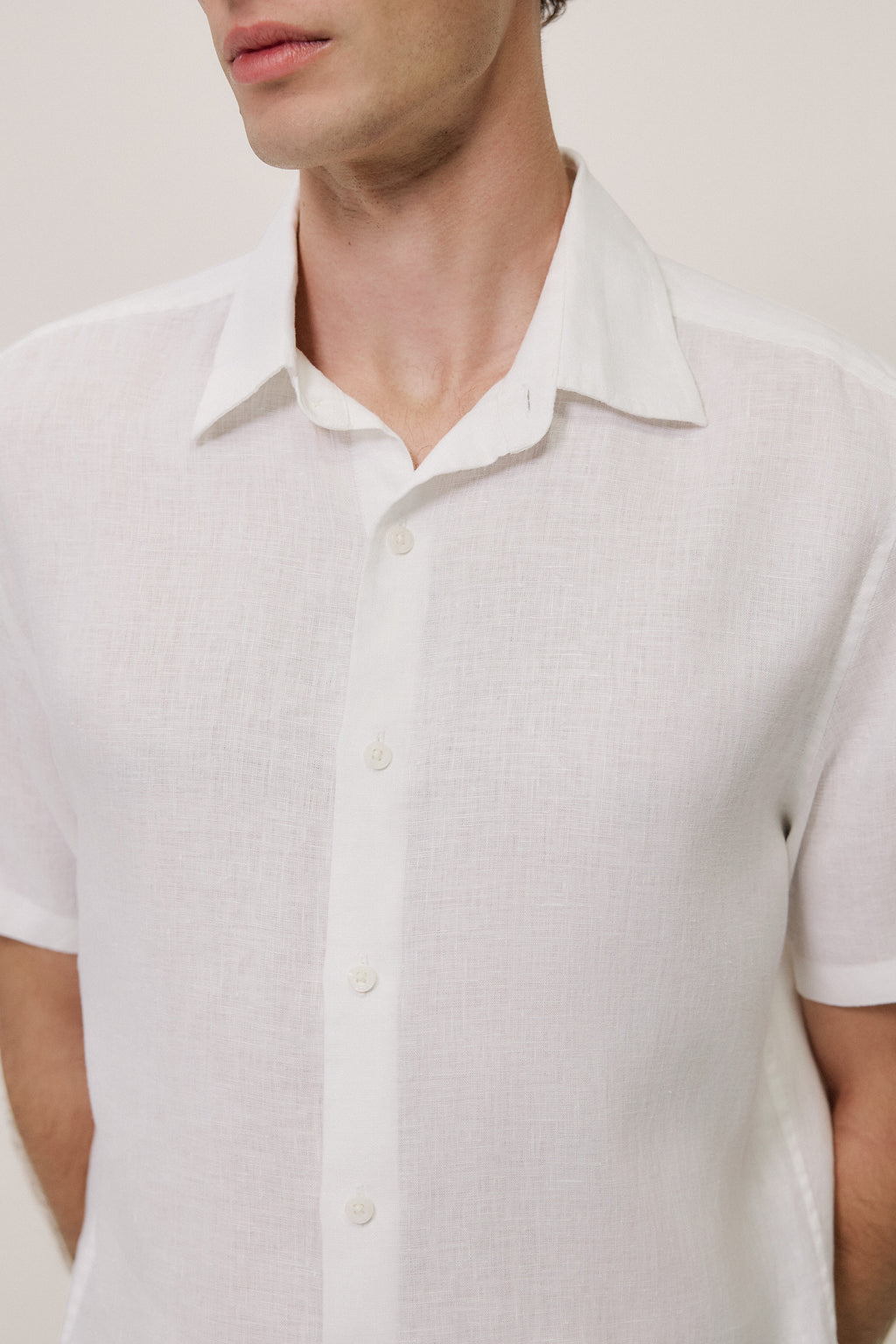 Regular Fit Linen Short Sleeve Shirt