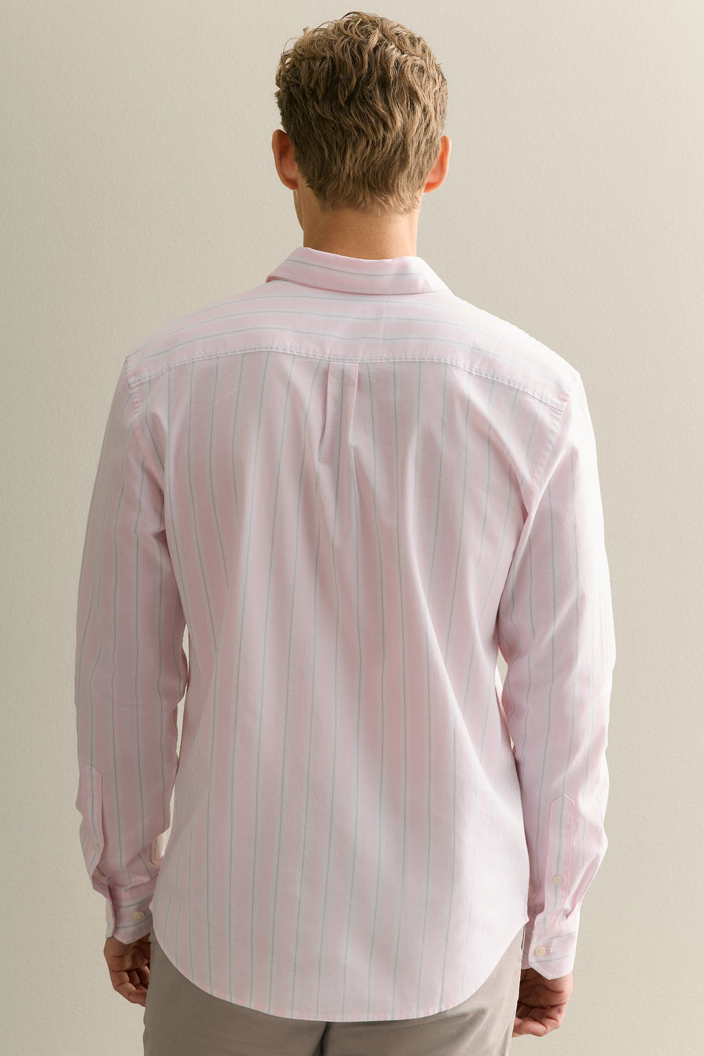 Regular Fit Stripe Monogram Oxford Shirt