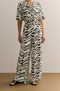 Bold Geo Wide Leg Pull On Pant