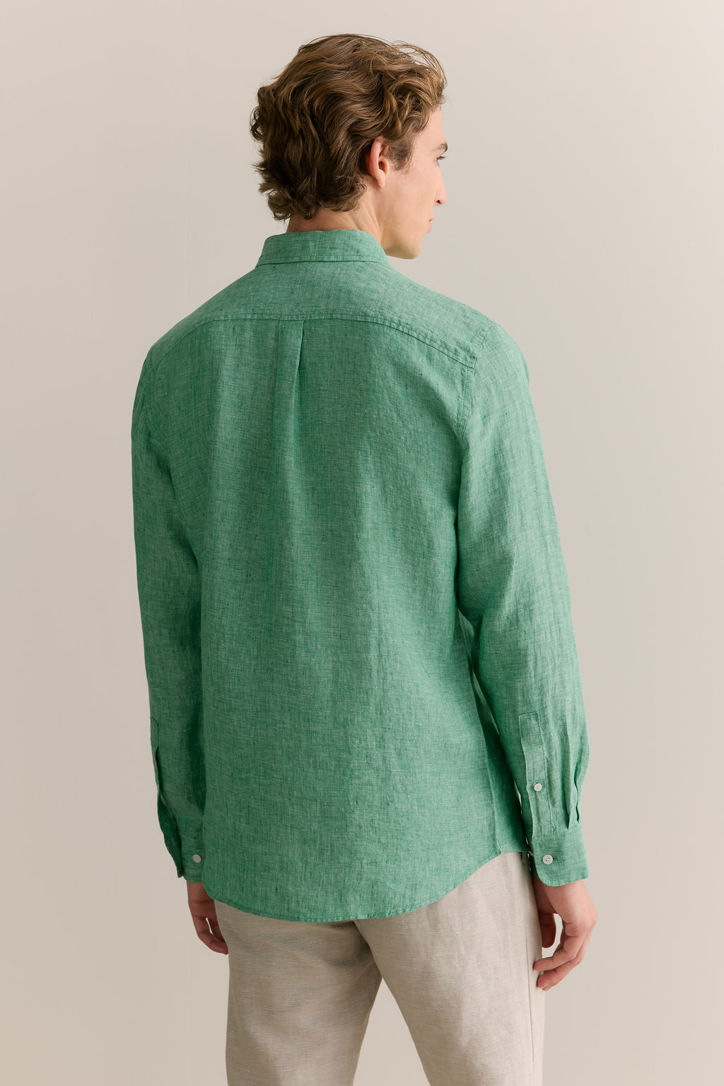 Regular Fit Delave Linen End On End Shirt