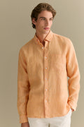 Regular Fit Delave Linen End On End Shirt
