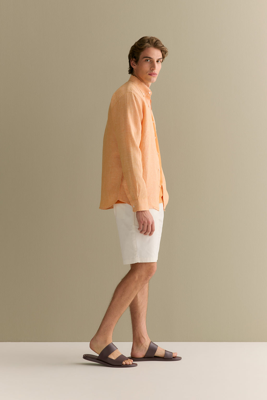 Regular Fit Delave Linen End On End Shirt
