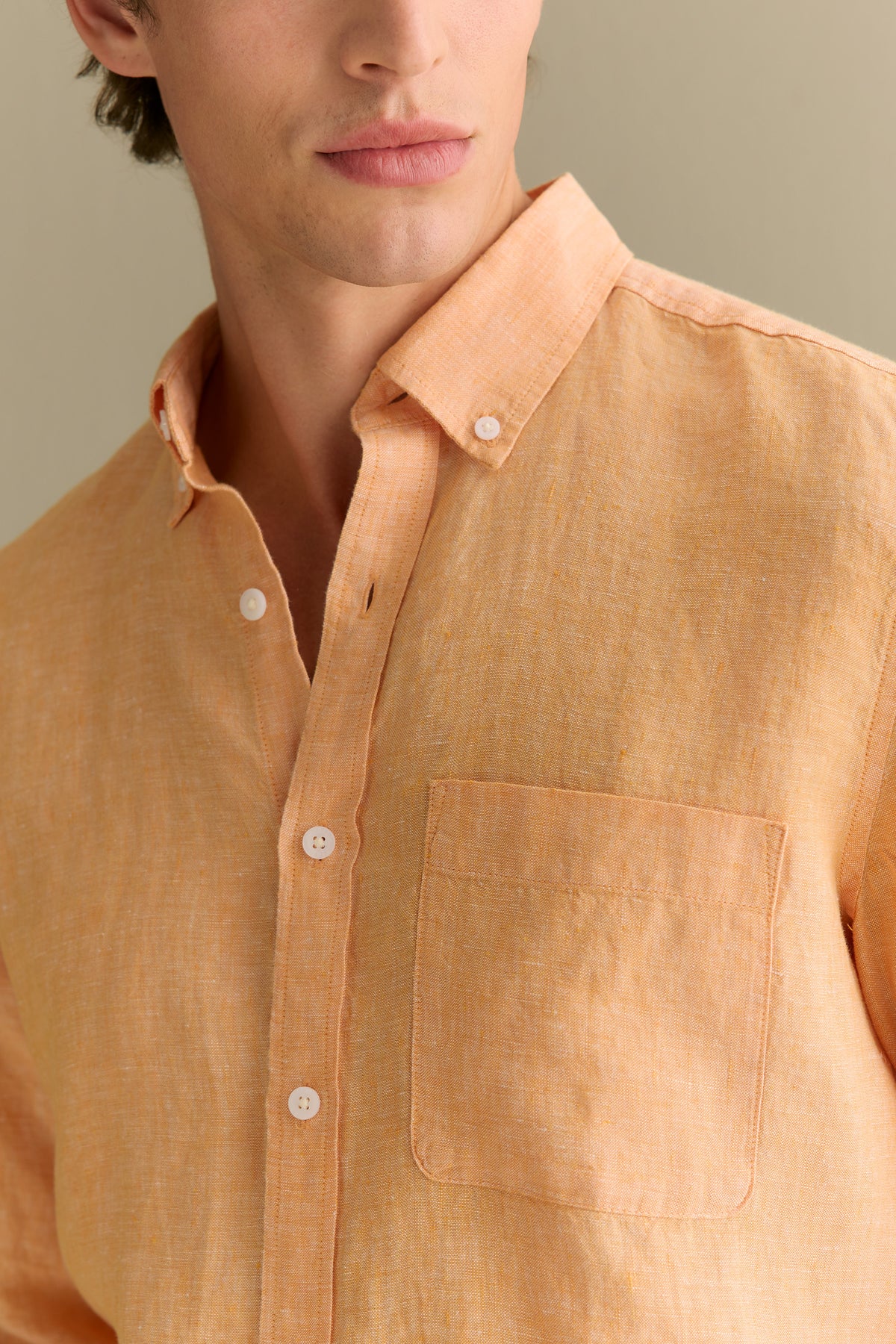 Regular Fit Delave Linen End On End Shirt