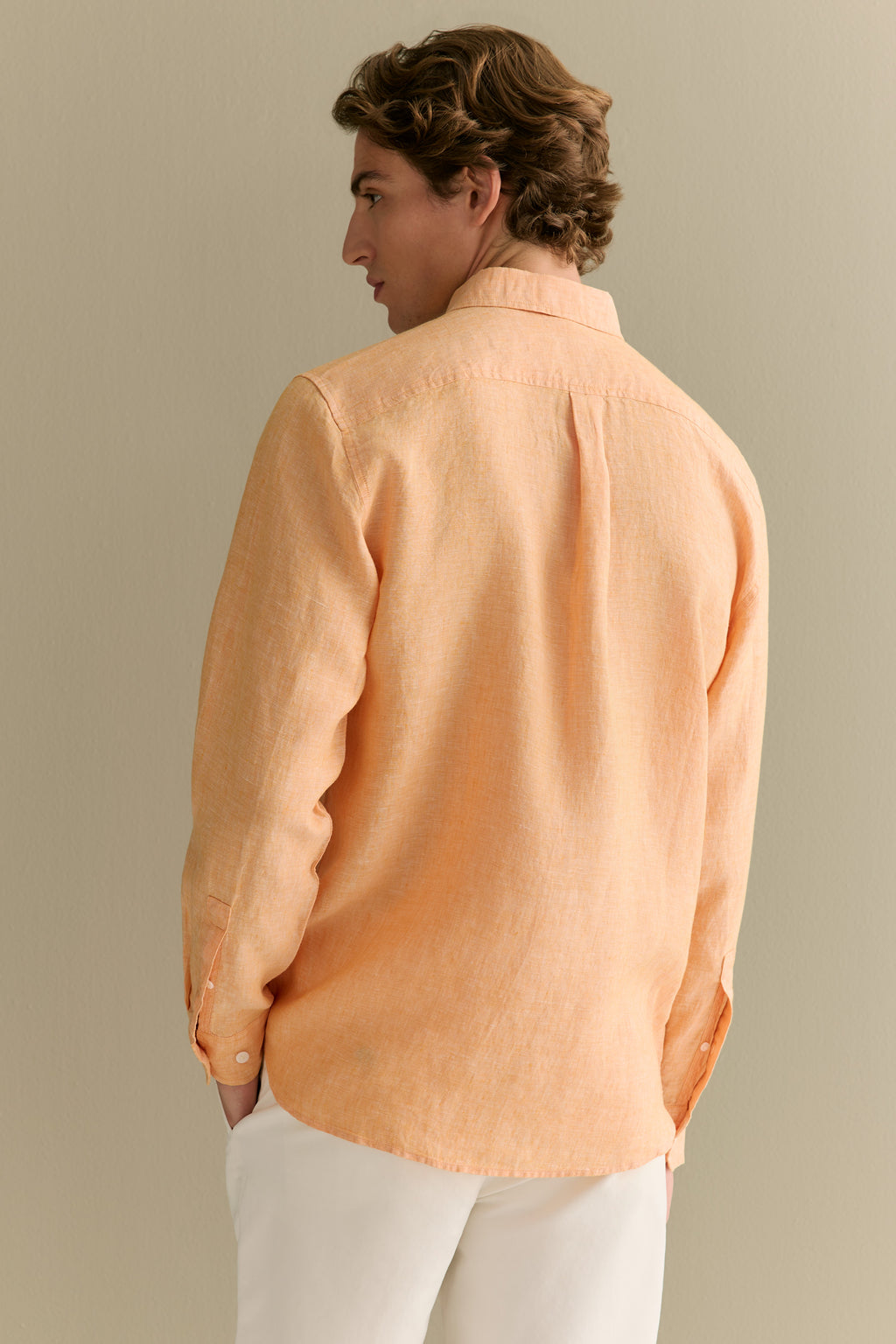Regular Fit Delave Linen End On End Shirt