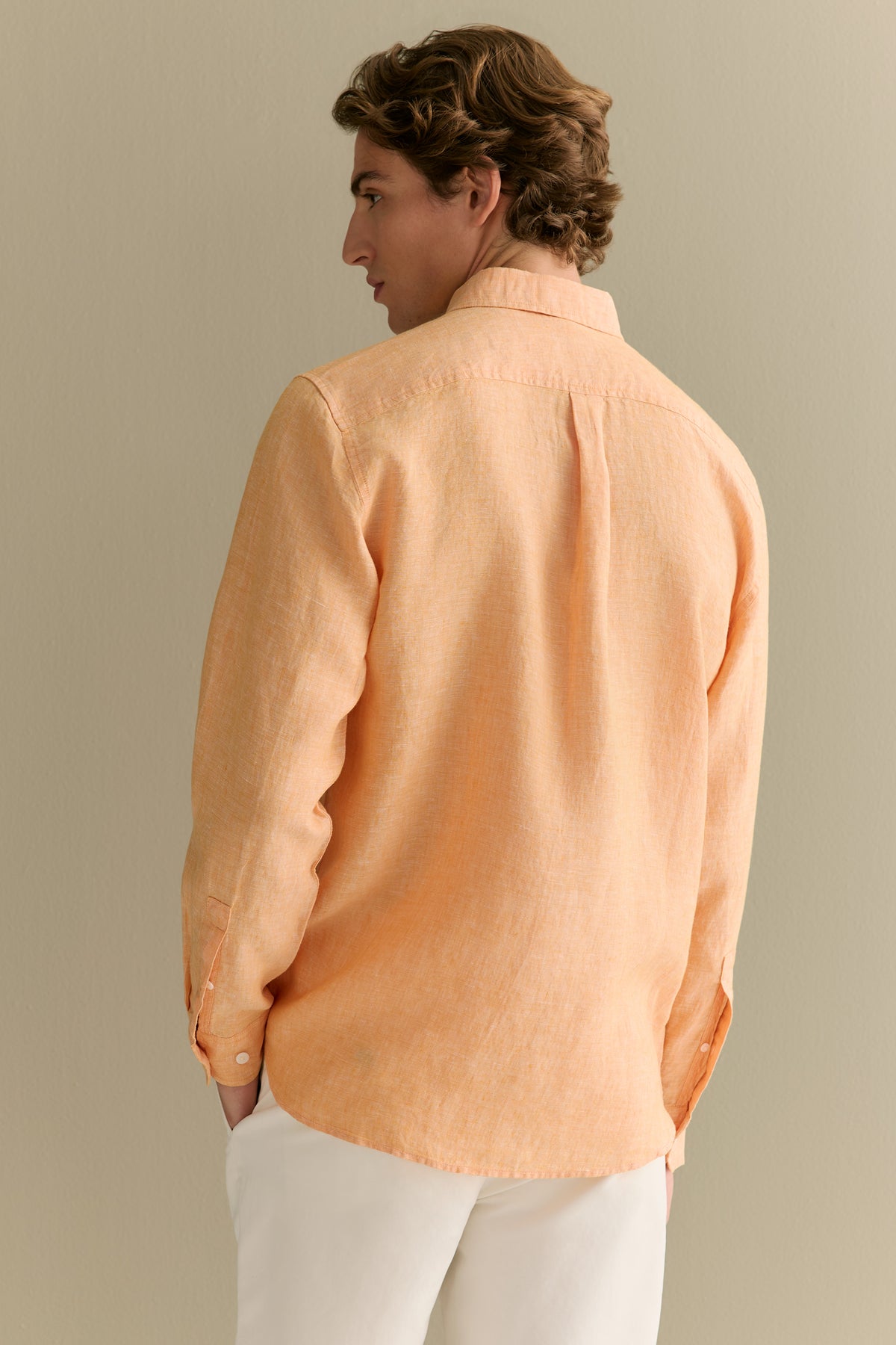 Regular Fit Delave Linen End On End Shirt