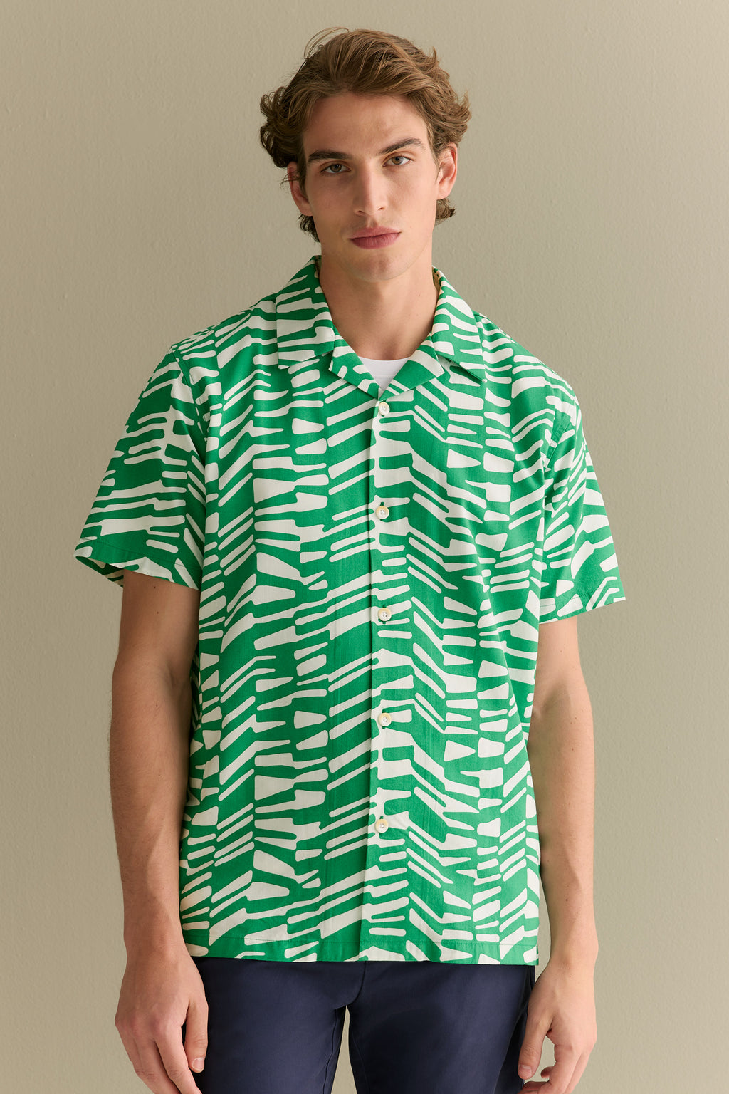 Regular Fit Abstract Geo Short Sleeve Shirt