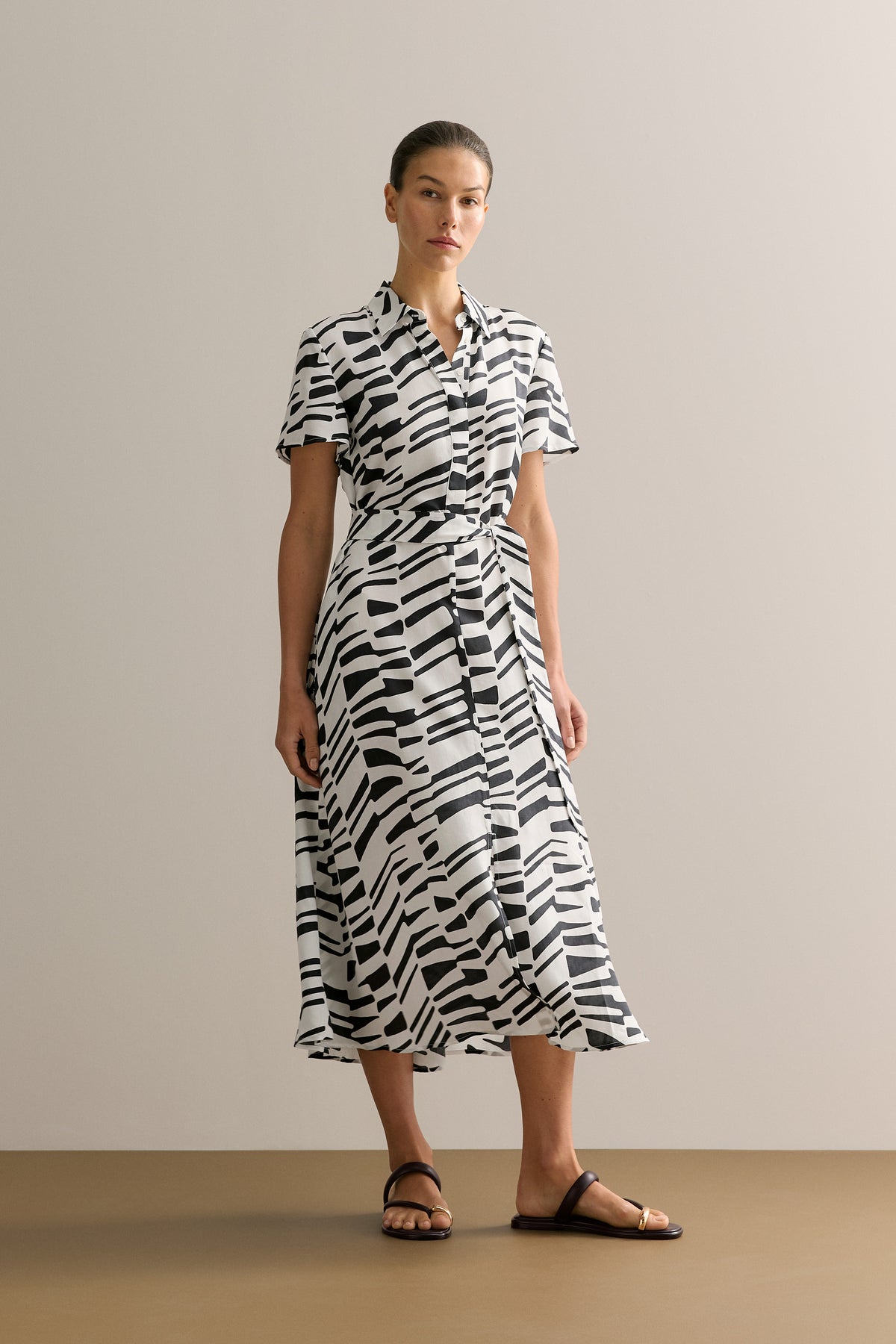 Modal Bold Geo Shirt Dress
