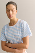 Cotton Interlock Stripe Raglan T-Shirt