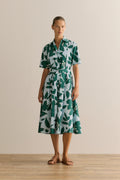Cotton Bellflower Shirt Dress