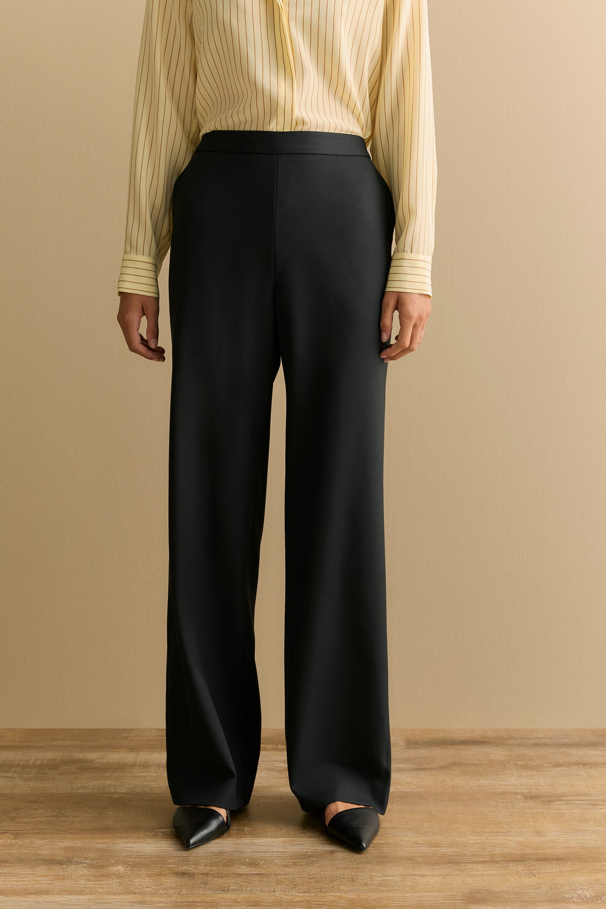 Wool Twill Pull On Pant