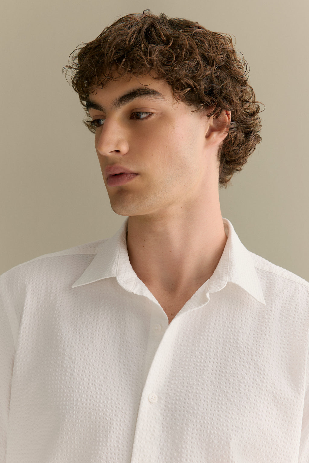 Tailored Fit Seersucker Long Sleeve Shirt