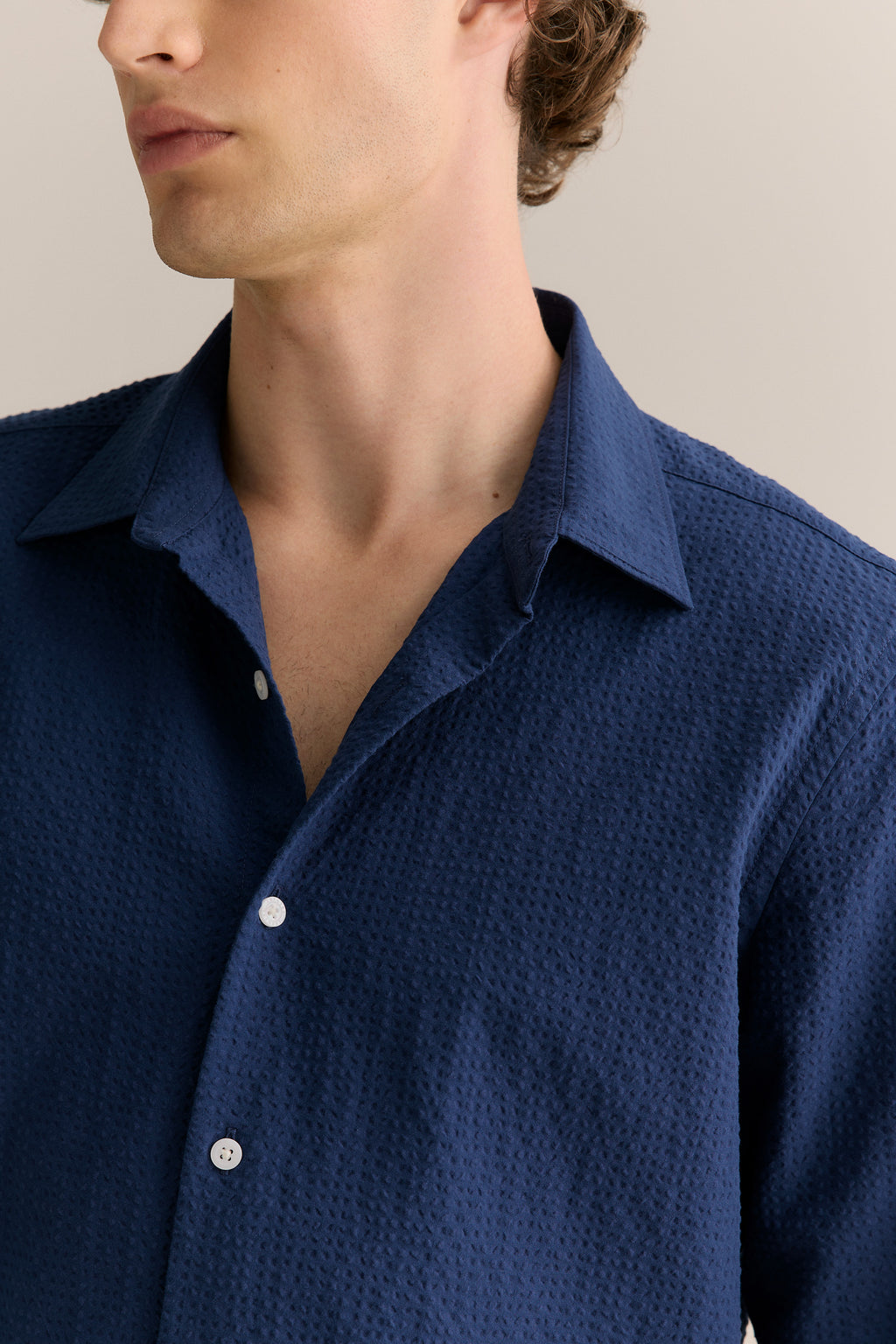 Tailored Fit Seersucker Long Sleeve Shirt