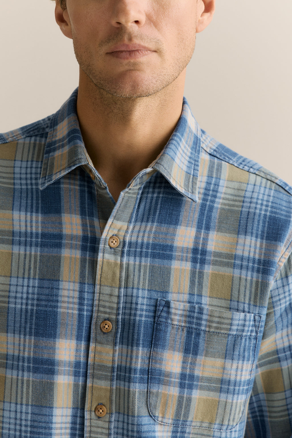 Regular Fit Cotton Slub Check Shirt