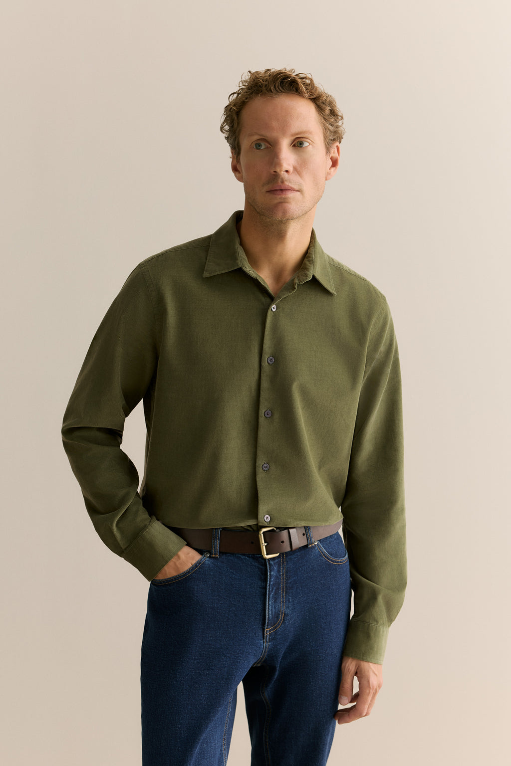 Regular Fit Featherwale Cord Shirt