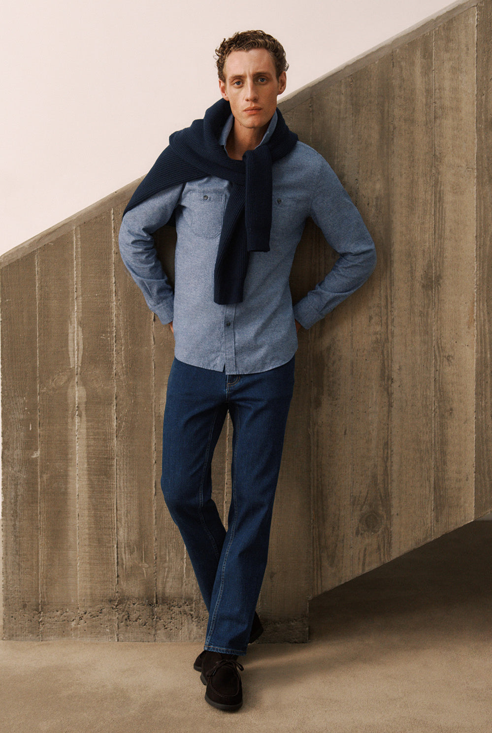 Regular Fit Jaspe Cotton Shirt