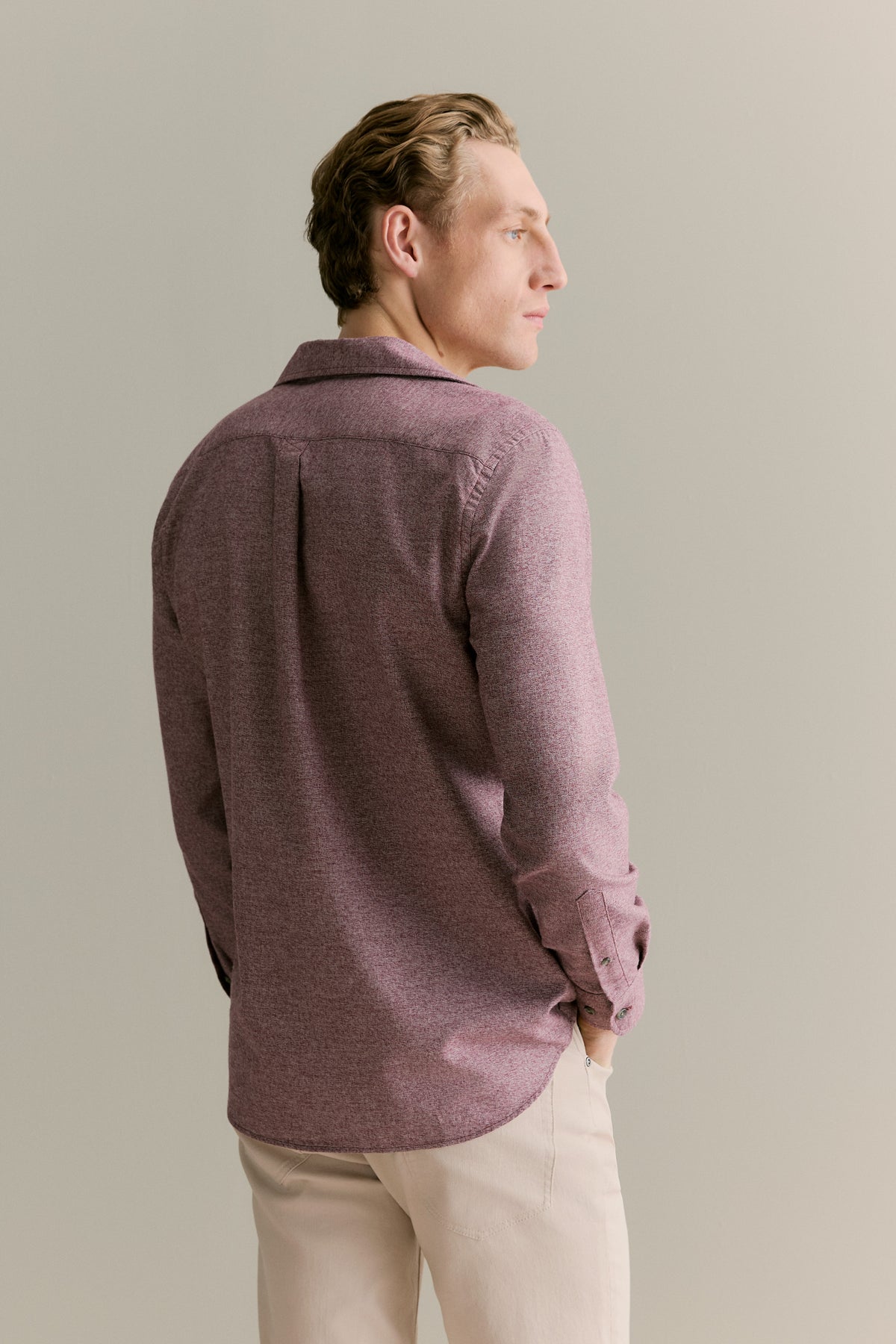 Regular Fit Jaspe Cotton Shirt