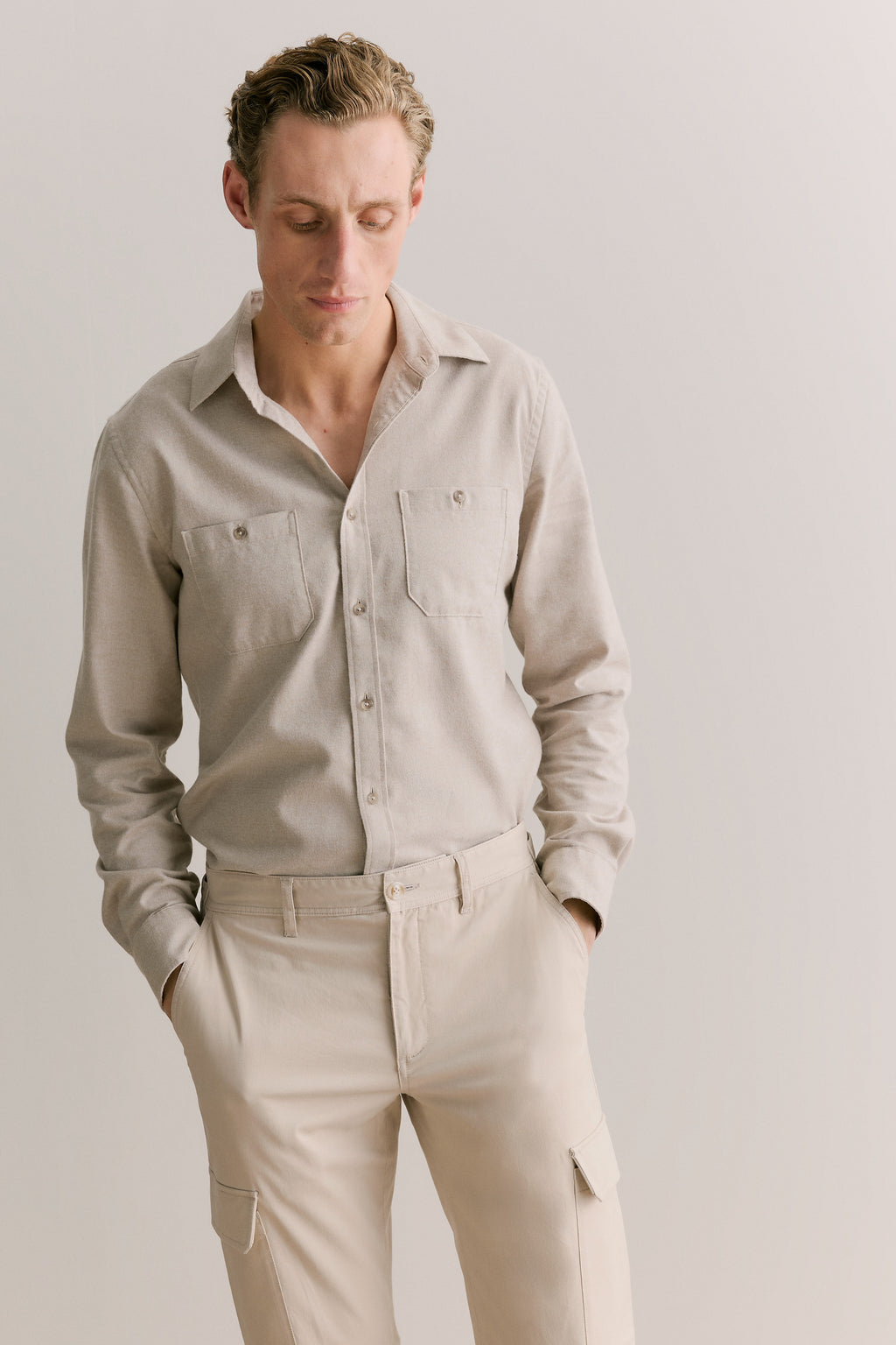 Regular Fit Jaspe Cotton Shirt