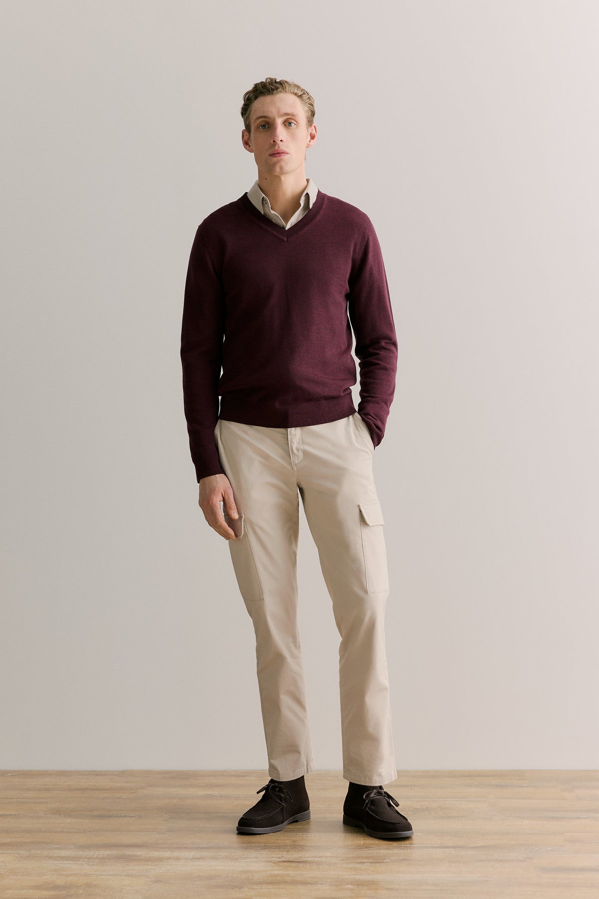 Regular Fit Jaspe Cotton Shirt