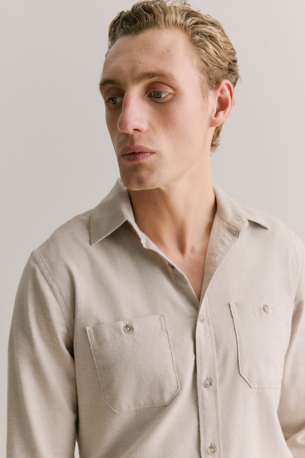 Regular Fit Jaspe Cotton Shirt