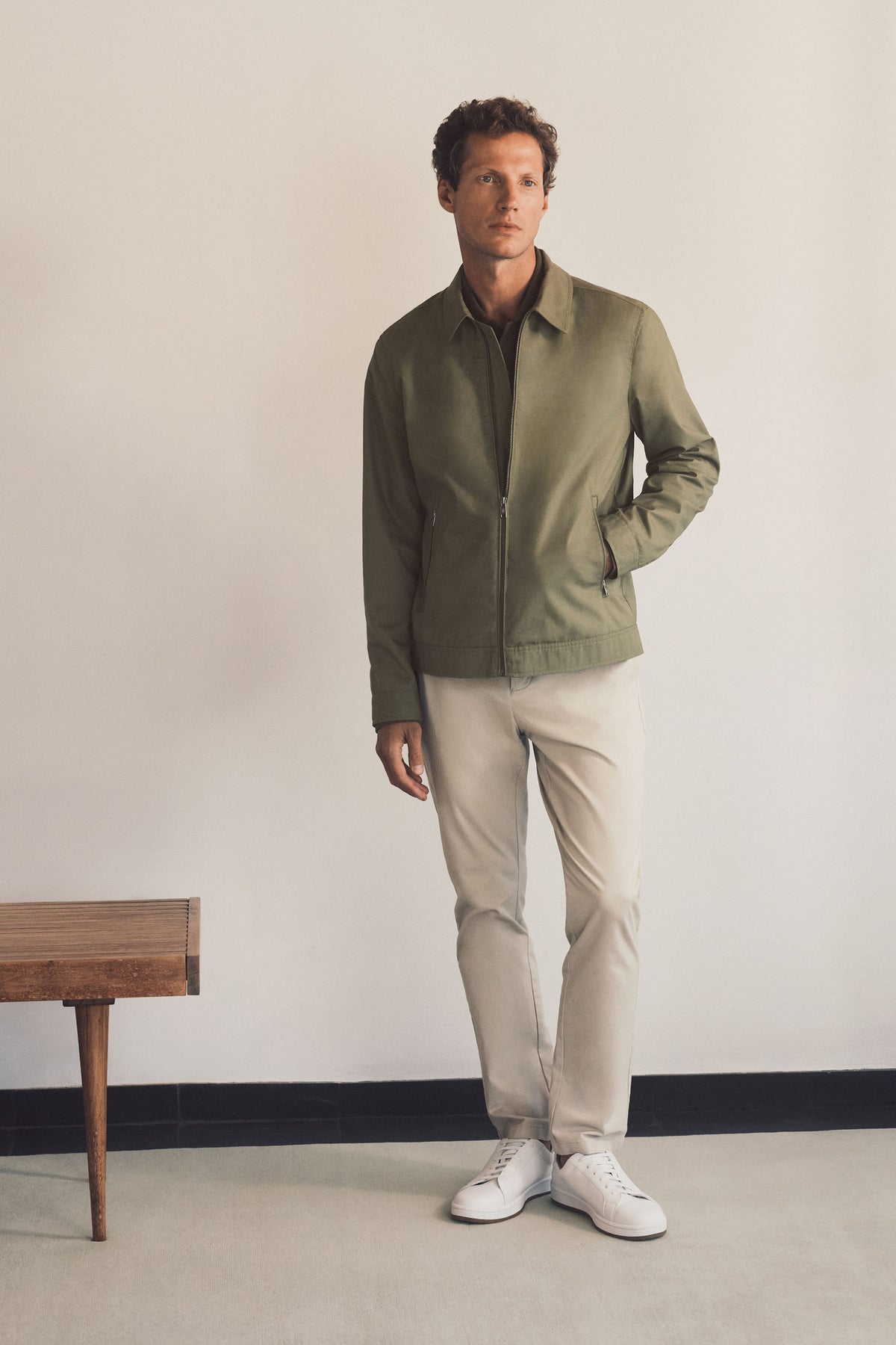 Tailored Fit Pique Cotton Monogram Shirt