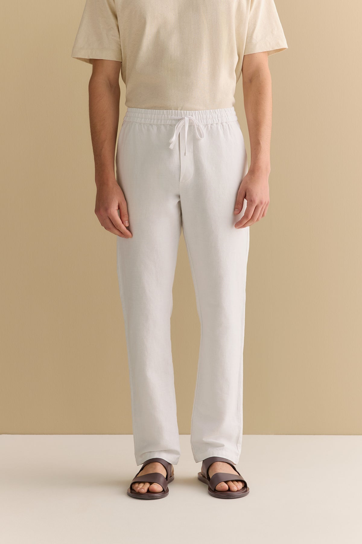 Linen Cotton Pull On Pant