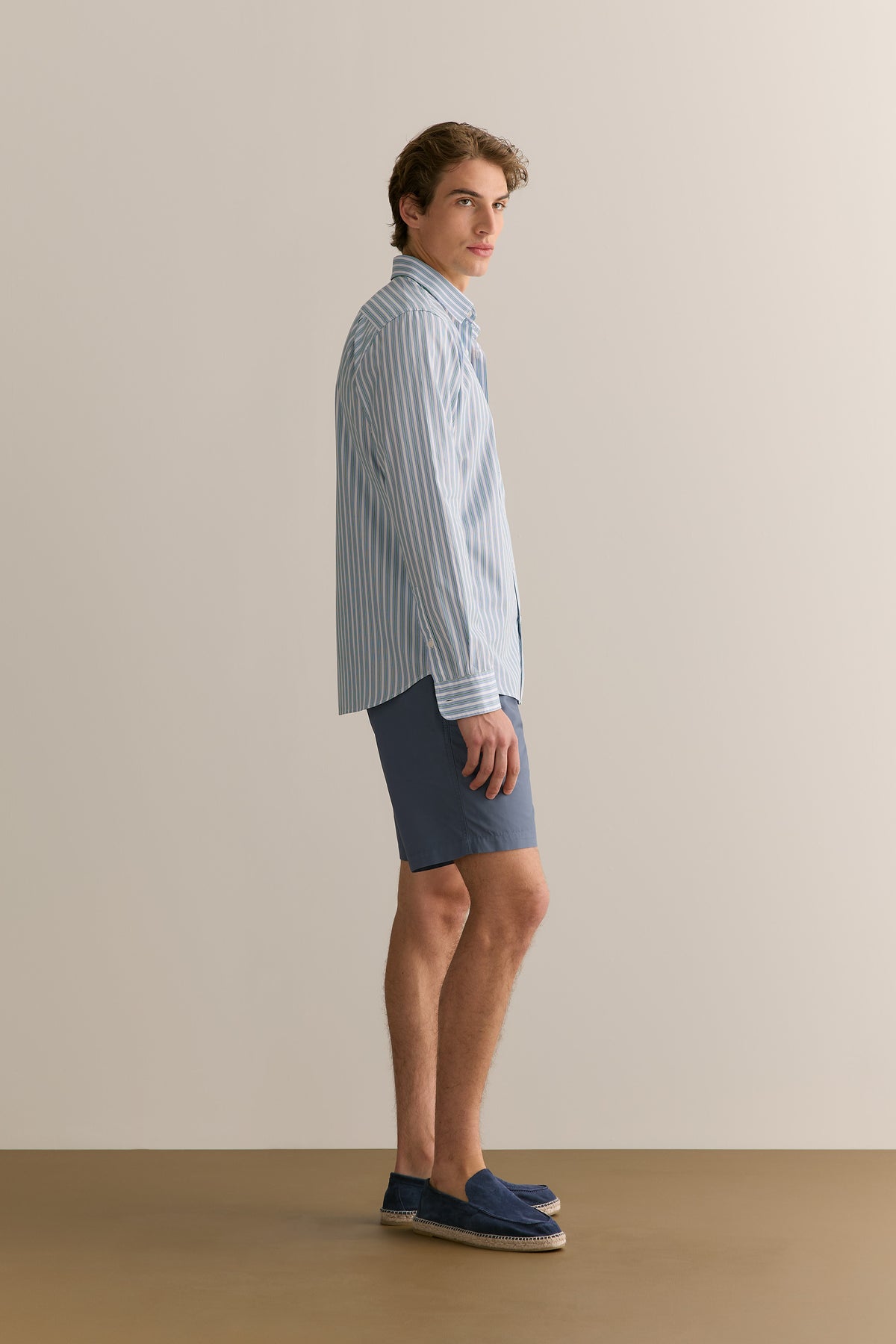 Cotton Poplin Multi Stripe Shirt