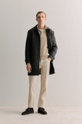 Italian Wool Blend Herringbone Coat