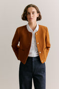 Cotton Tweed Cropped Jacket