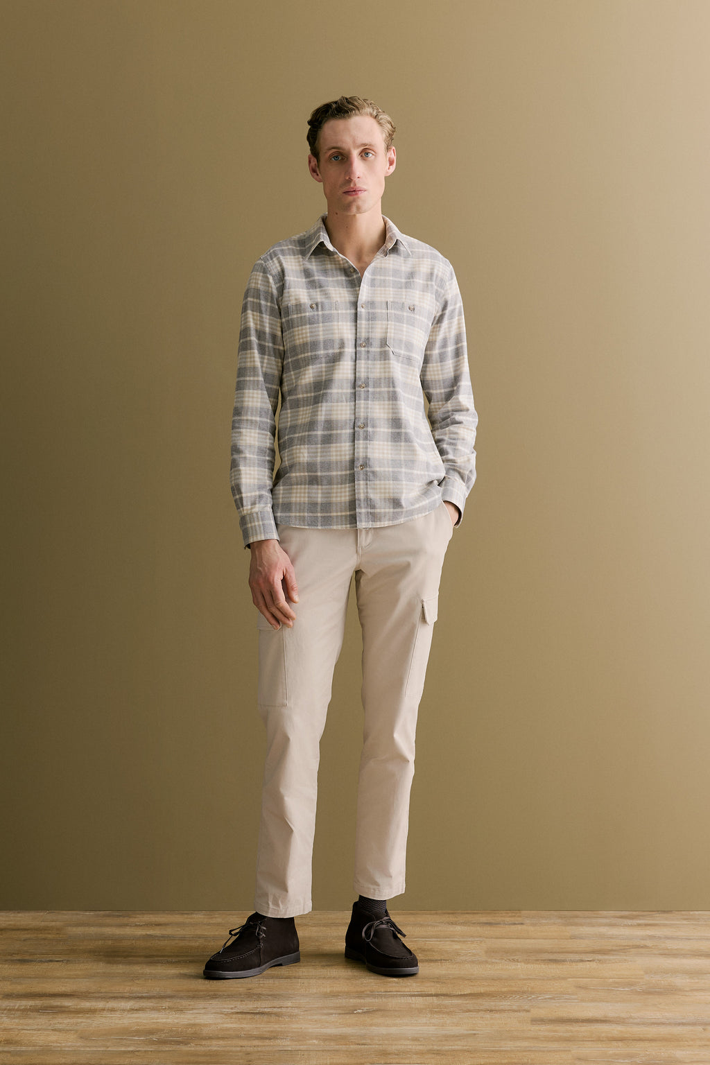Regular Fit Jaspe Cotton Check Shirt