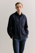 Wool Cotton Jacquard Overshirt