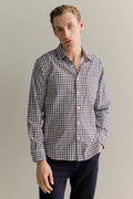 Regular Fit Fine Cord Check Shirt