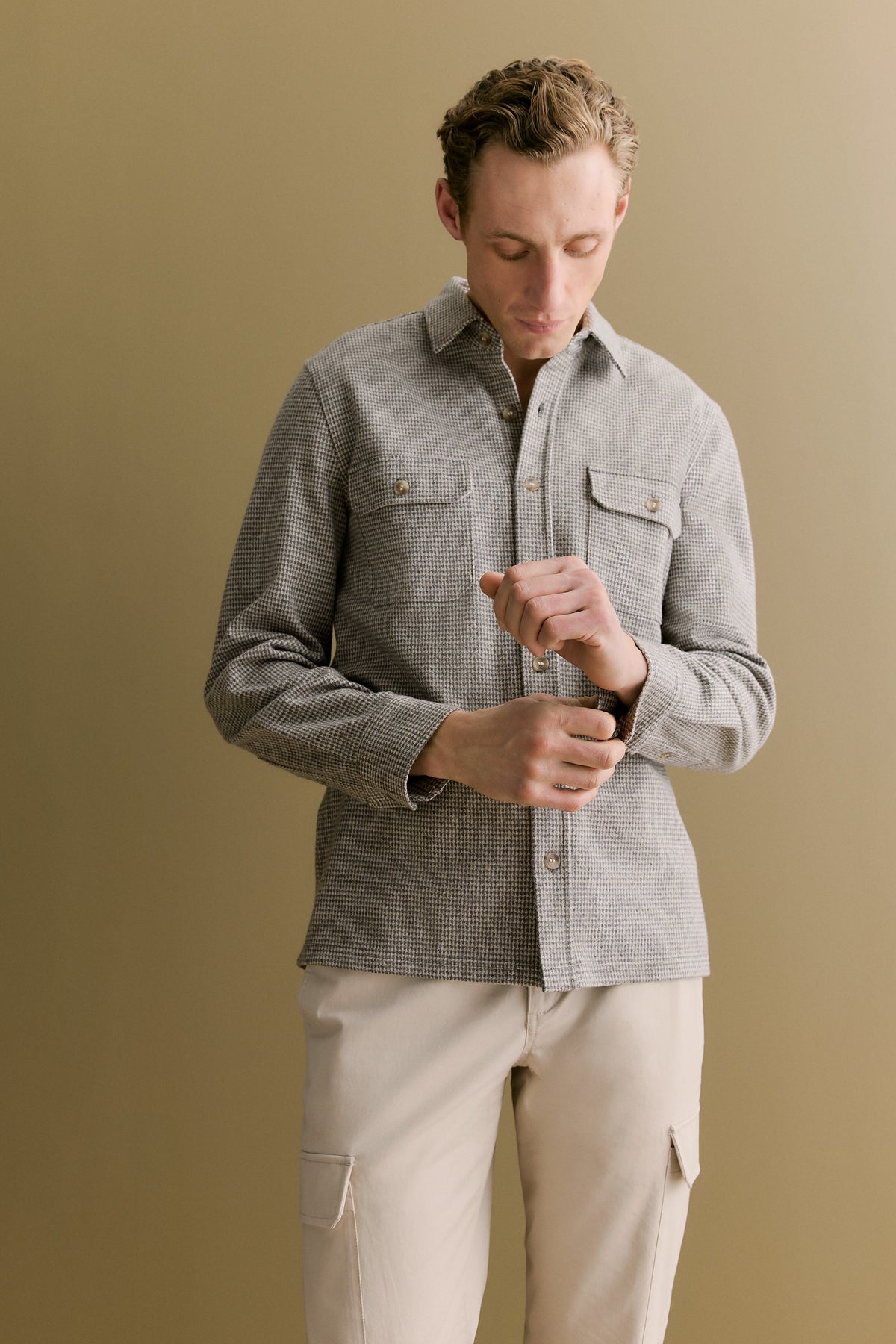 Puppytooth Jacquard Overshirt