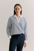 Cotton Stripe Terry Sweat