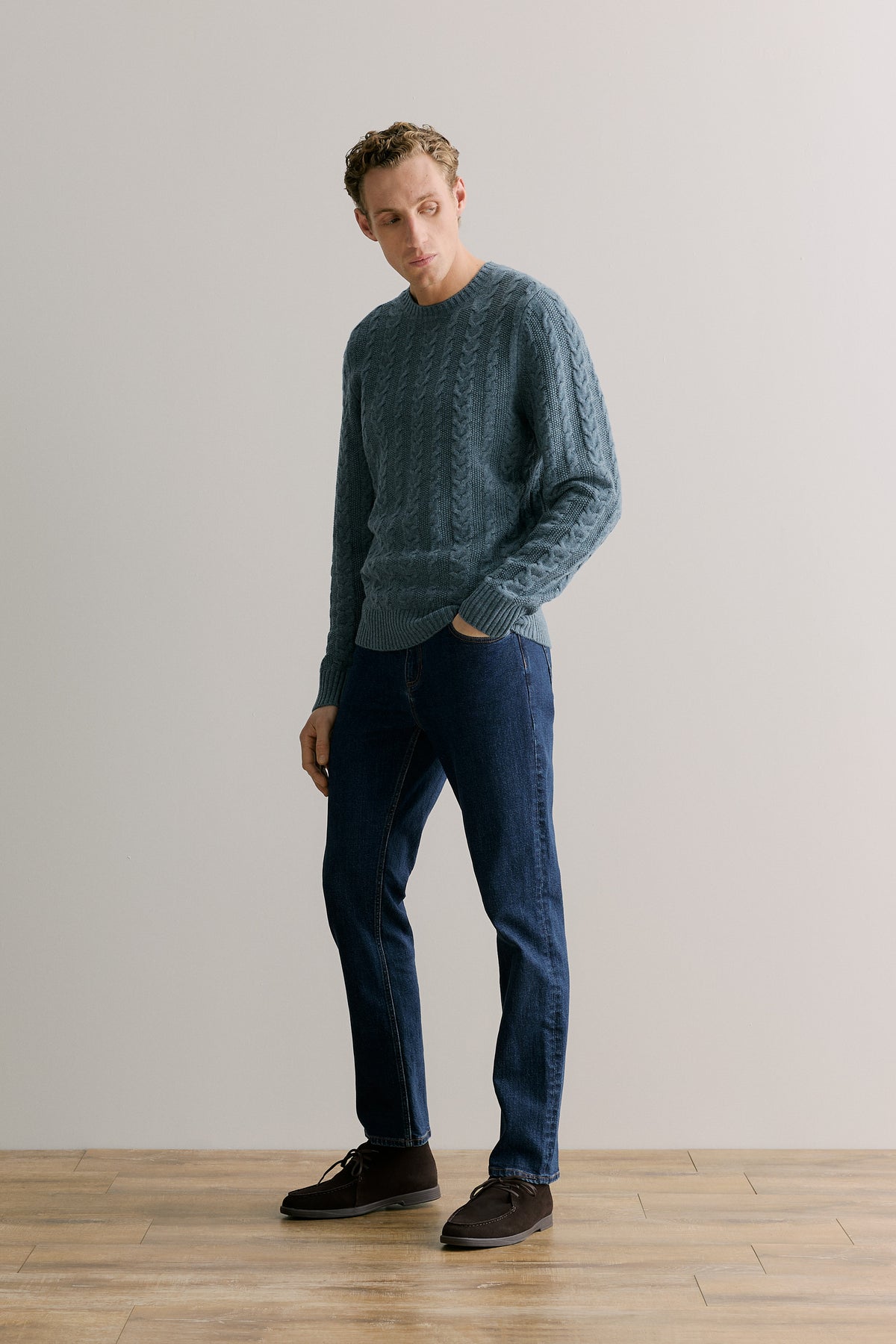 Merino Cable Stitch Crew