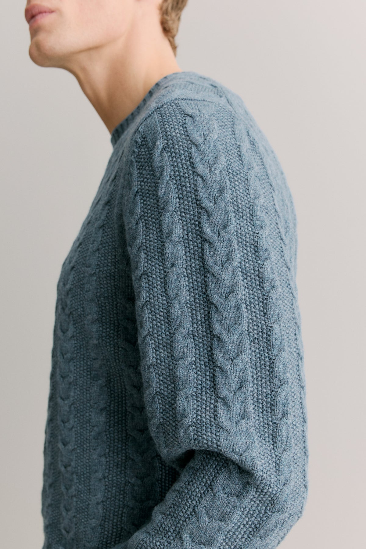 Merino Cable Stitch Crew