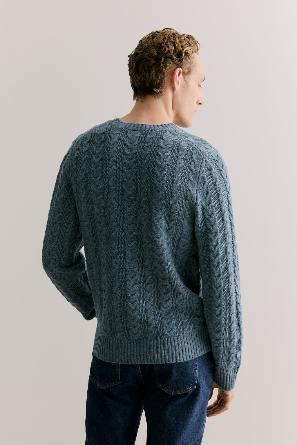 Merino Cable Stitch Crew