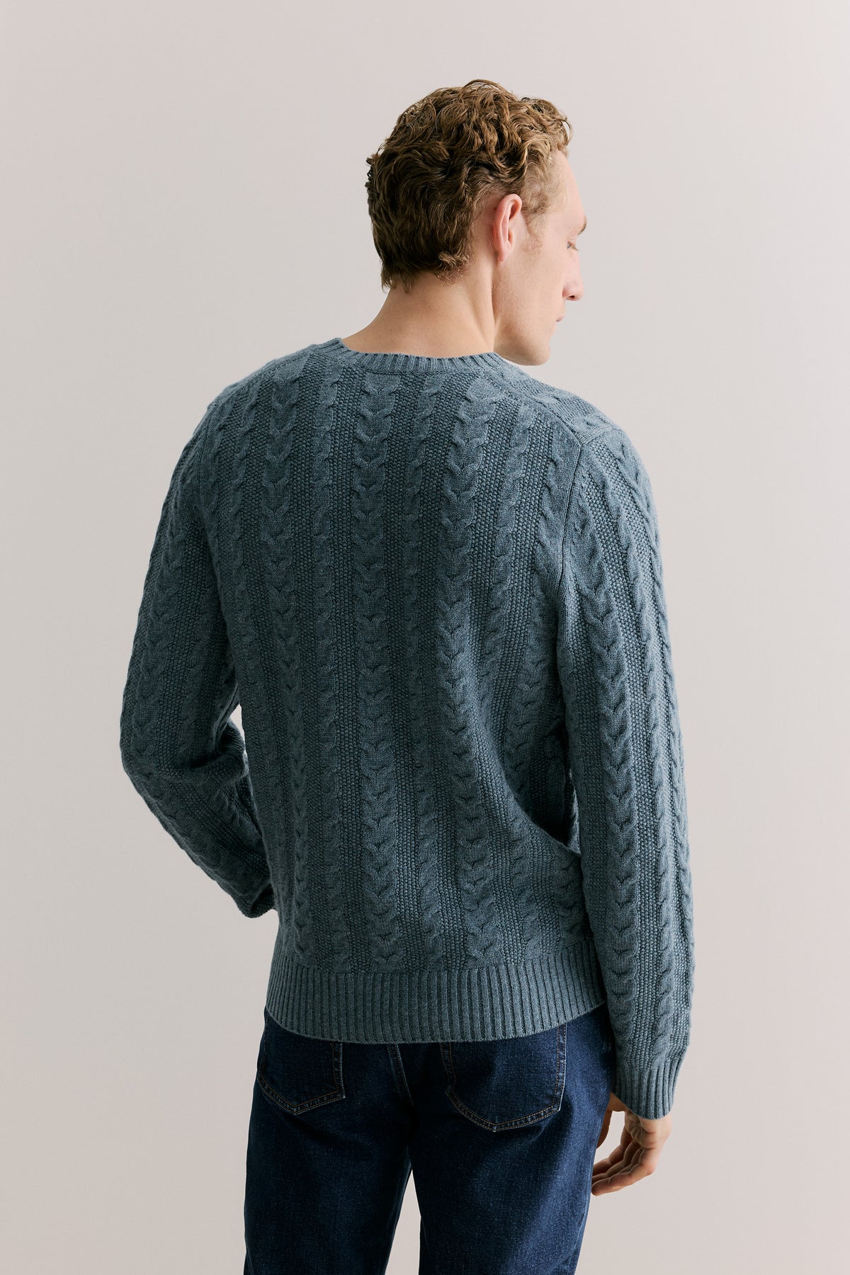 Merino Cable Stitch Crew