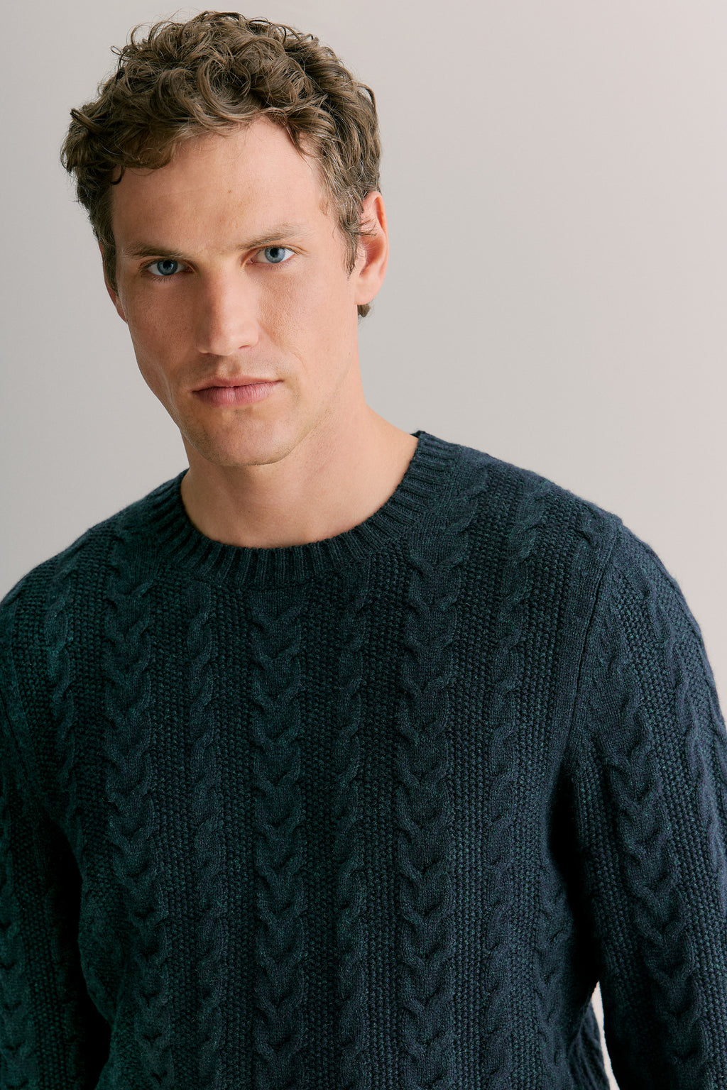 Merino Cable Stitch Crew