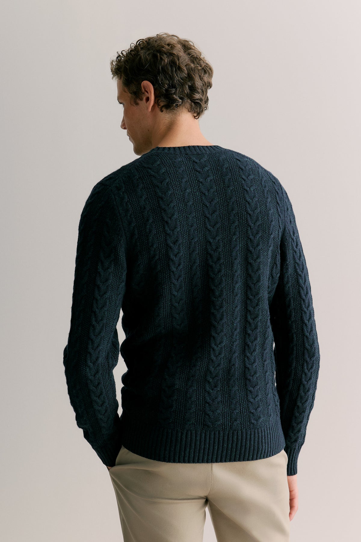 Merino Cable Stitch Crew