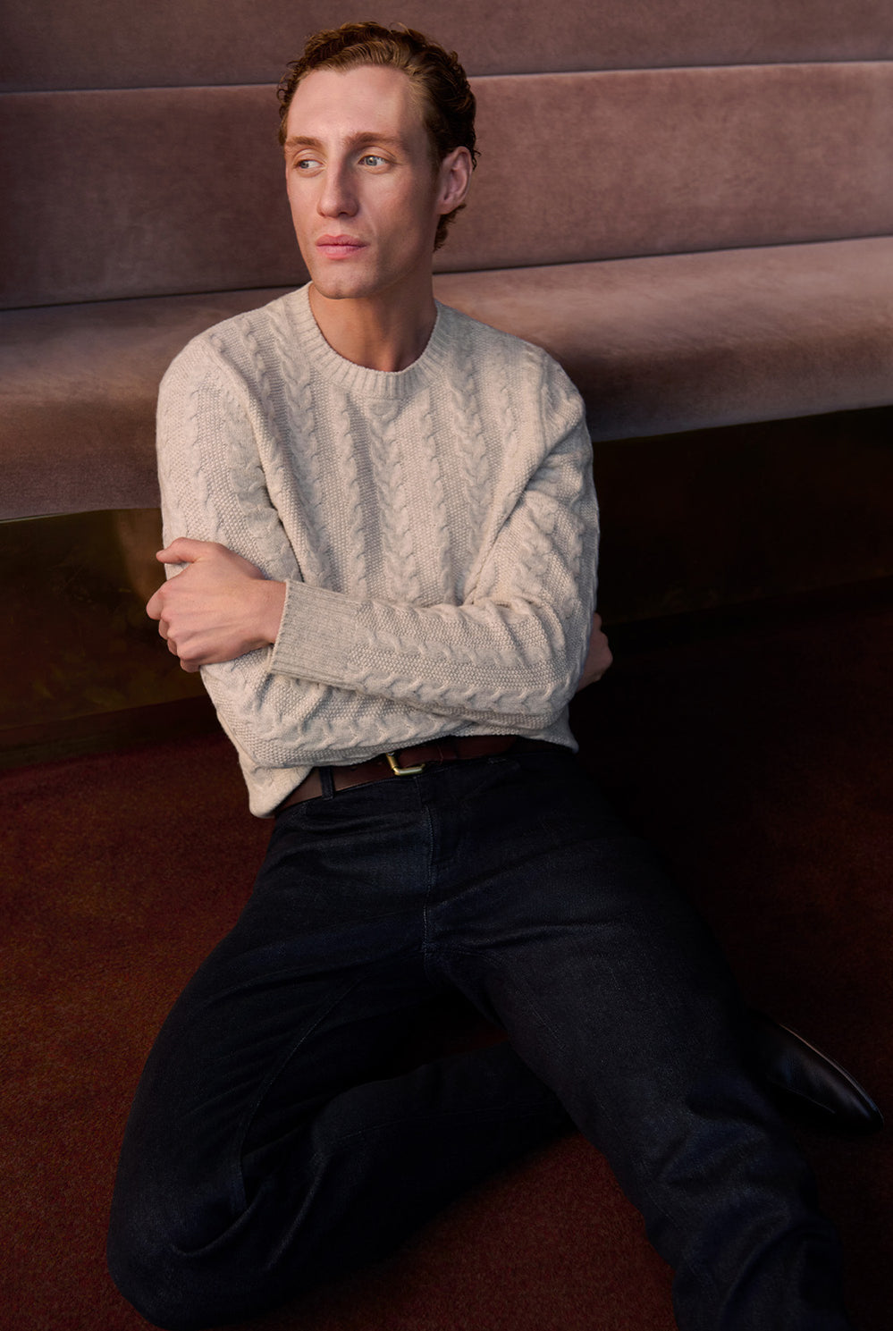 Merino Cable Stitch Crew