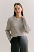 Merino Rib Pointelle Crew