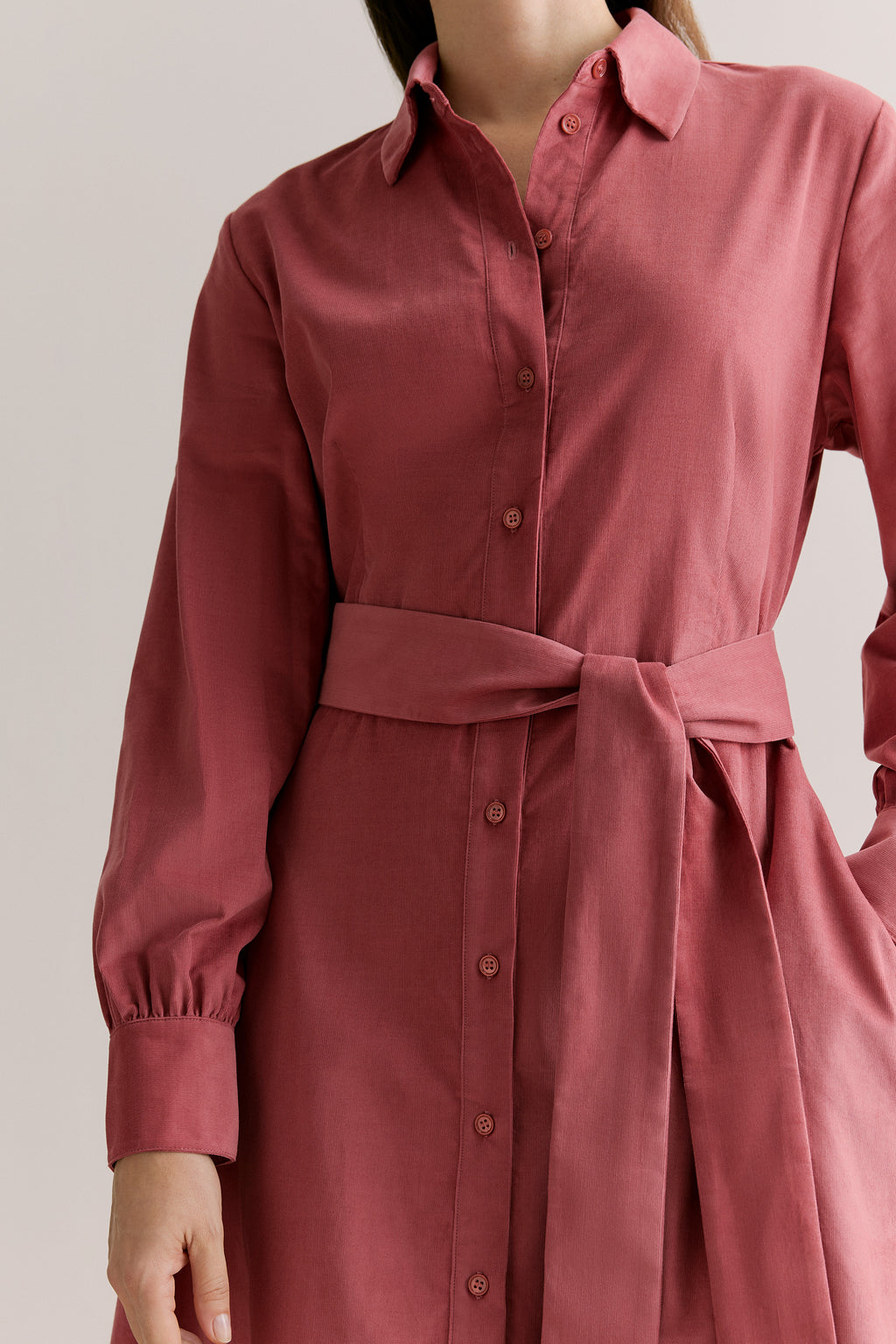 Pinwale Cord Shirt Dress