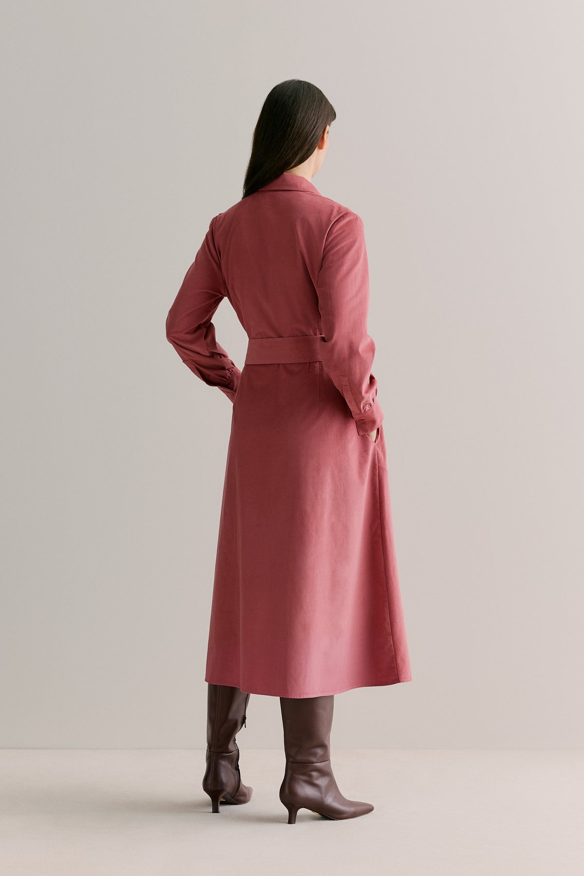 Pinwale Cord Shirt Dress